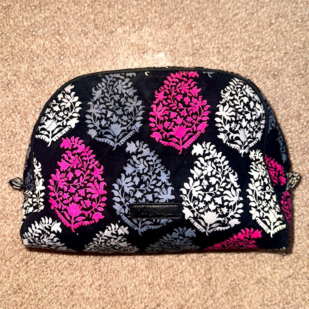Vera Bradley Quilted Travel Bag- Pink, Black, Gray Canterbury Design